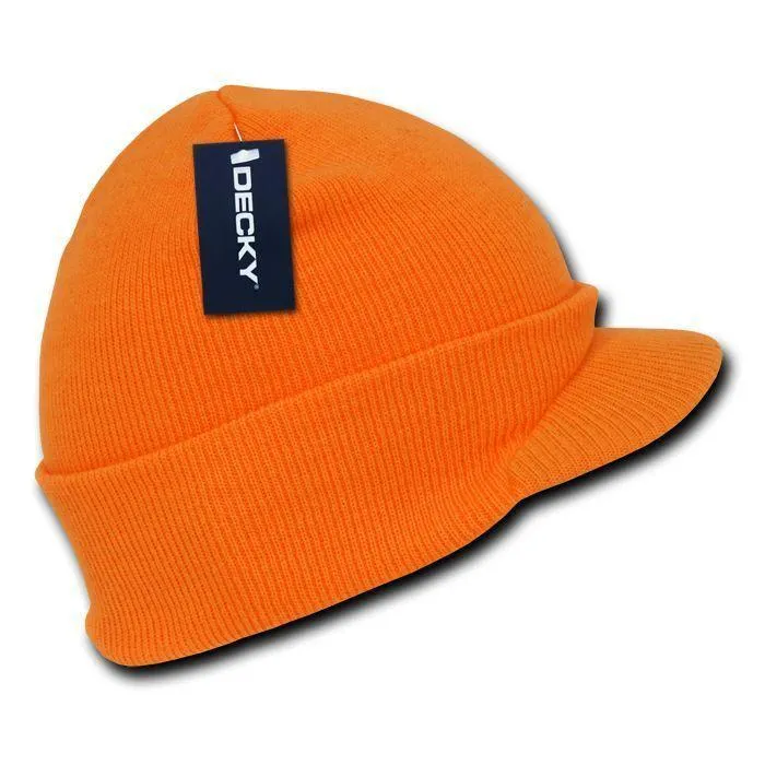 1 Dozen Decky Neon Gi Beanies Caps Hats Visor Ski Skull Snowboard Wholesale