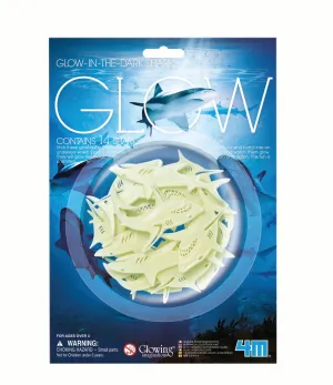 4M Glow in The Dark Sharks Stock-On Room Décor