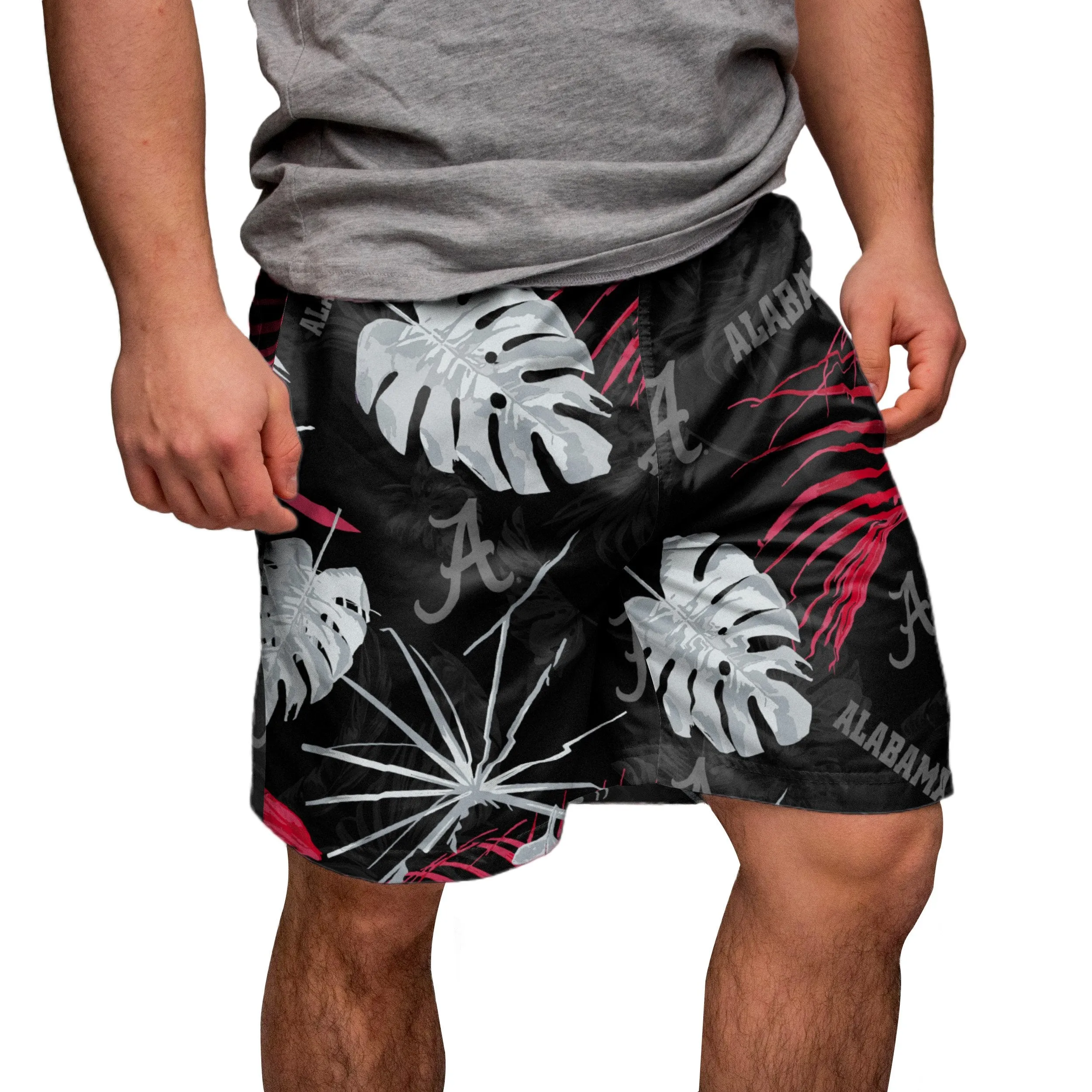 Alabama Crimson Tide NCAA Mens Neon Palm Shorts