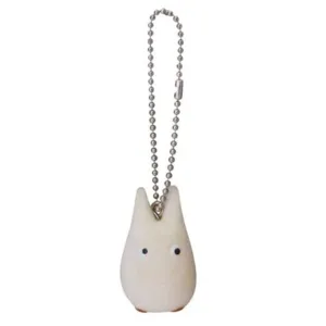 Bandai Sekiguchi My Neighbor Totoro White Totoro Flocked Keychain