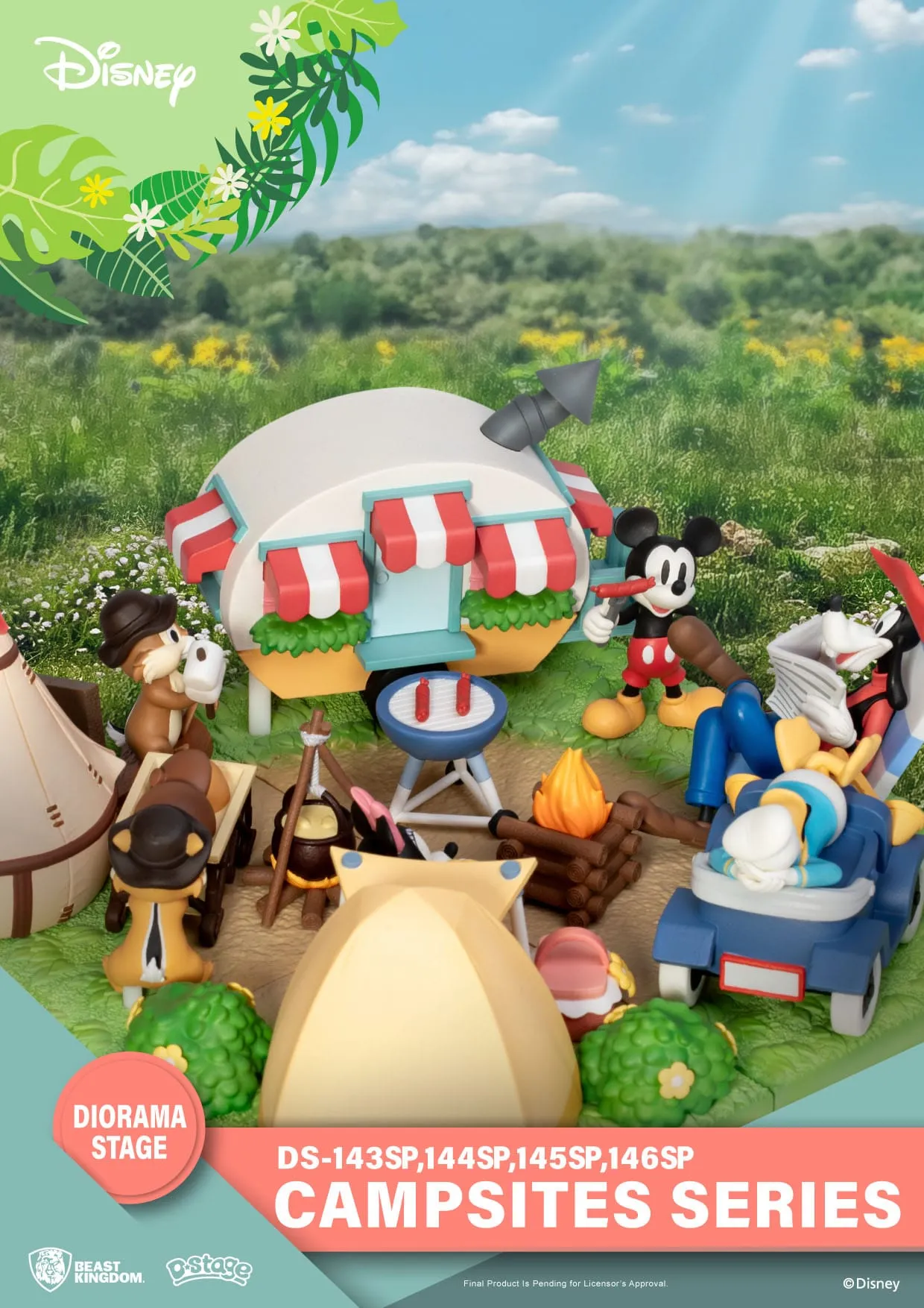 Beast Kingdom Disney Campsite Series Goofy & Donald Duck Special Edition D-Stage PVC Diorama Statue