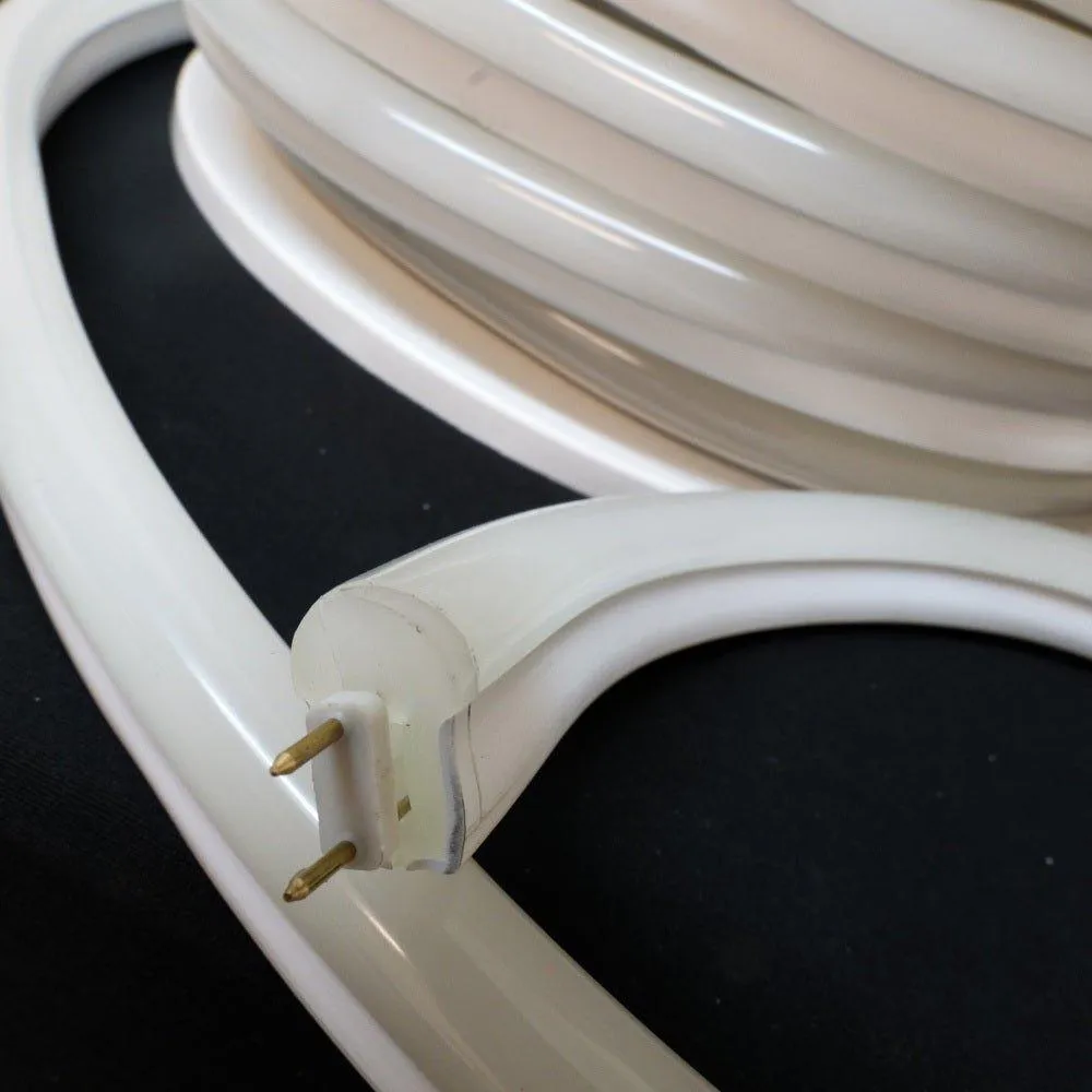 Cool White Neon Flex 14x25mm 220V 240V 120LEDs/m IP65 Waterproof with UK Plug
