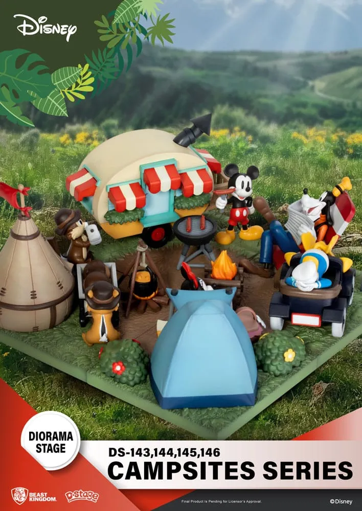 Disney D-Stage Campsite Series PVC Diorama Goofy & Donald Duck 10 Cm