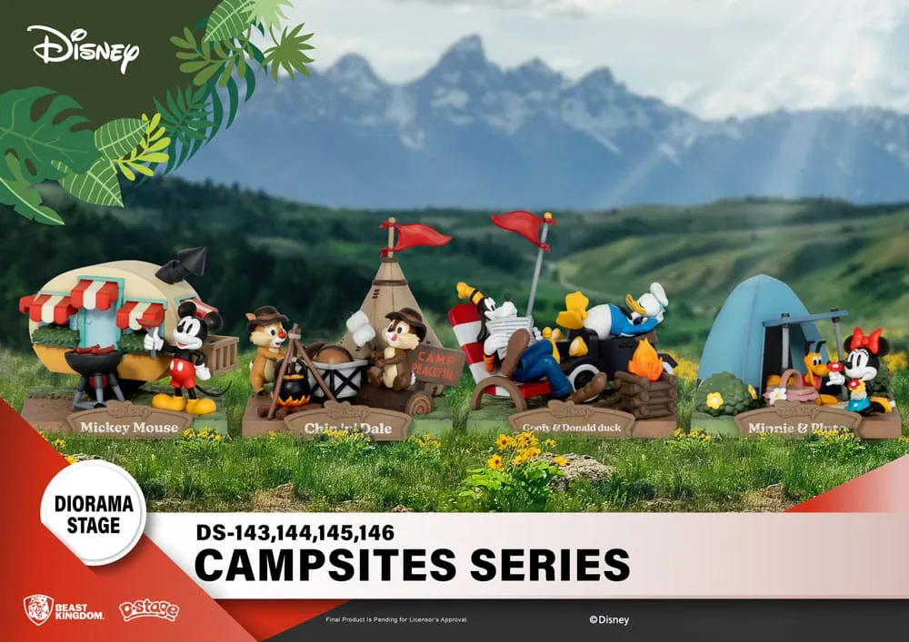 Disney D-Stage Campsite Series PVC Diorama Goofy & Donald Duck 10 Cm