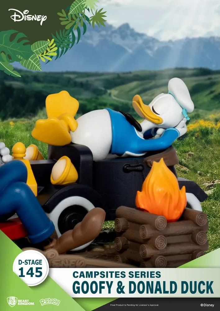 Disney D-Stage Campsite Series PVC Diorama Goofy & Donald Duck 10 Cm