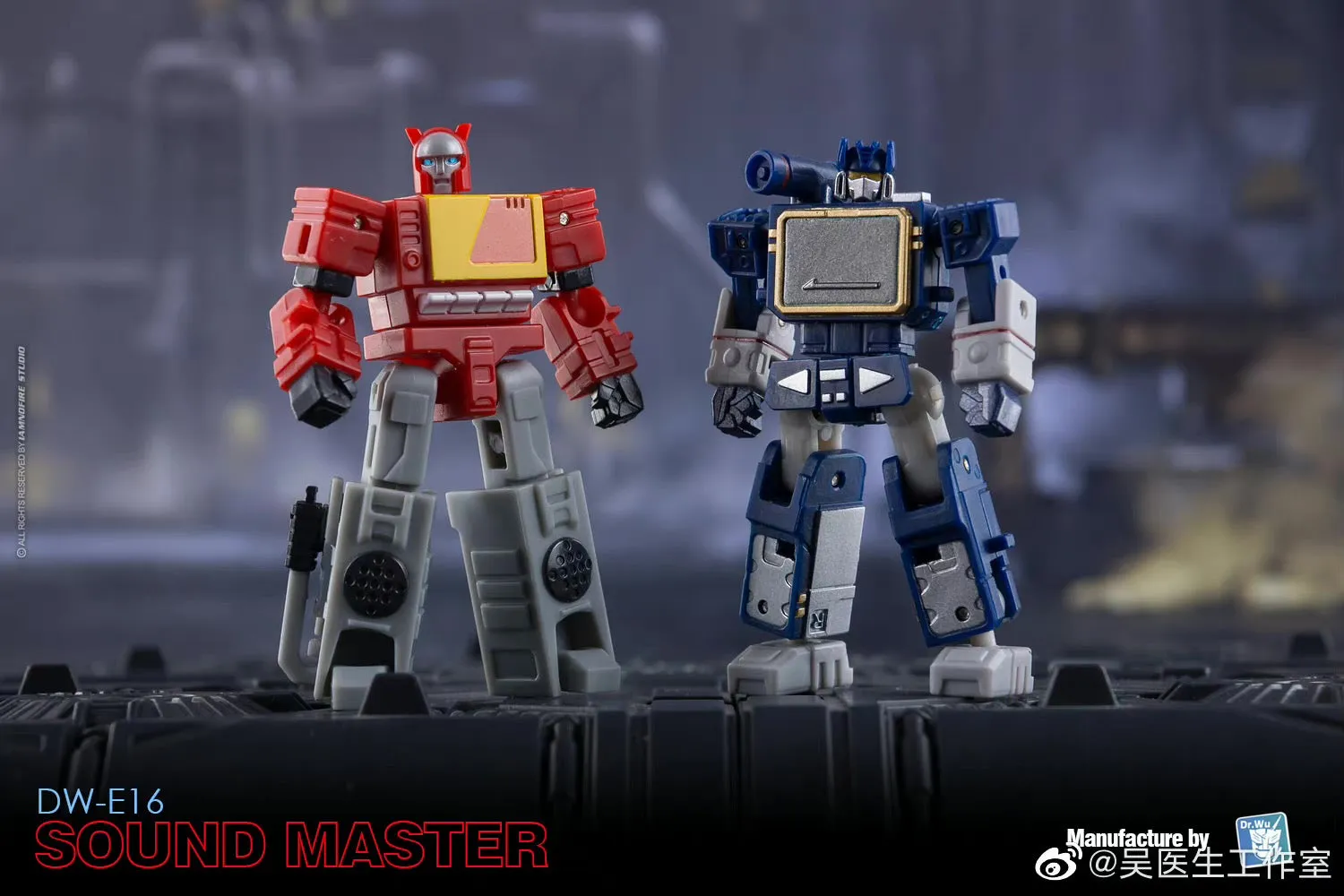 Dr.Wu & Mechanic Studio Extreme Warfare DW-E15 Dark Sky (Skywarp) / DW-E16 Sound Master (Blaster) Legends Class (Core Class) fit to Earthrise Titan Class 2 in 1 set 6cm / 4.6"