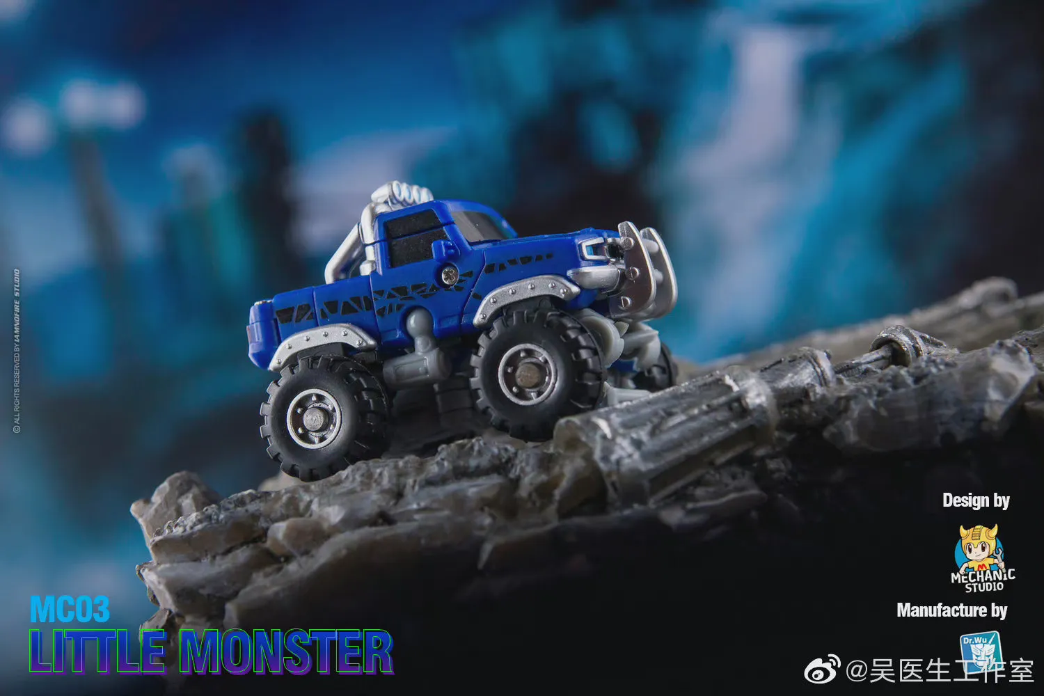 Dr.Wu & Mechanic Studio Movie Collector MC03 MC-03 Little Monster ( Wheelie Legends Class fit to SS series) Dr Wu  8cm / 3.15"
