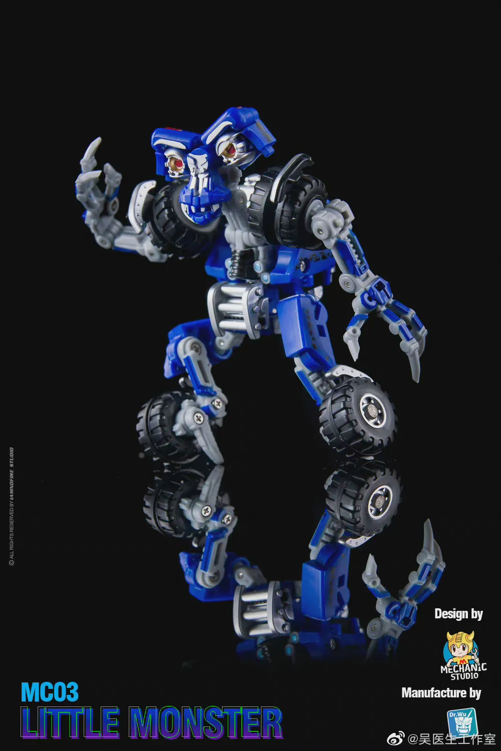 Dr.Wu & Mechanic Studio Movie Collector MC03 MC-03 Little Monster ( Wheelie Legends Class fit to SS series) Dr Wu  8cm / 3.15"