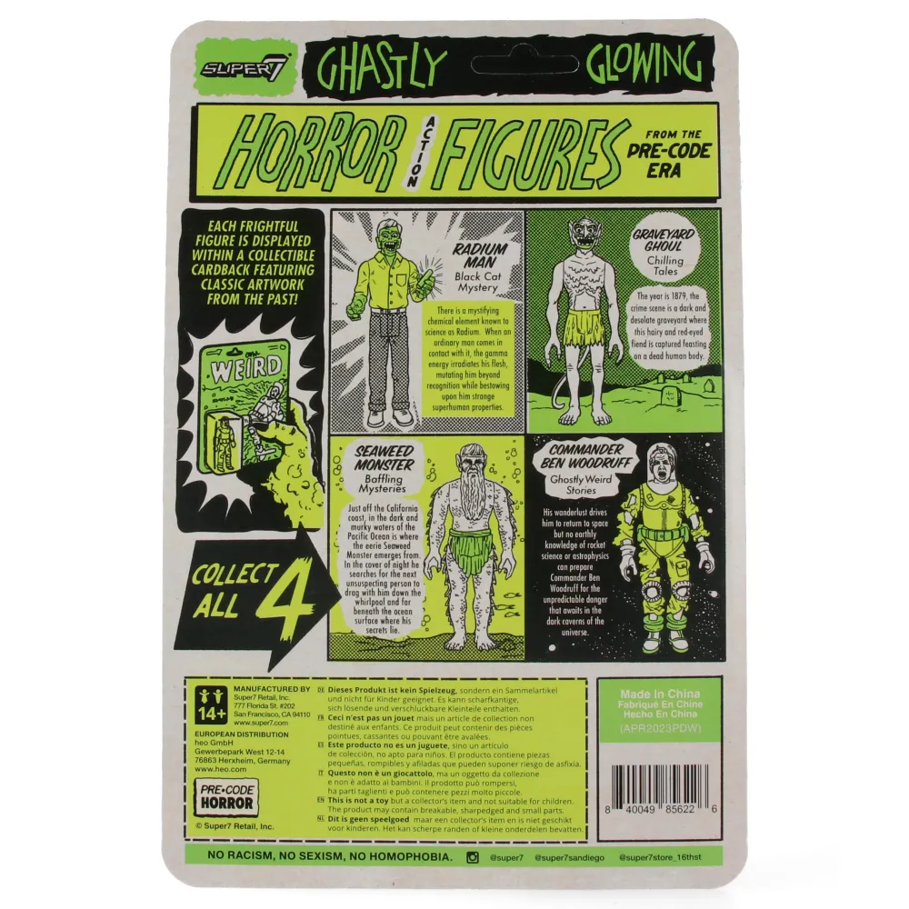 Ghostly Weird Stories - Commander Ben Woodruff (Glow) - Pre-Code Horror ReAction Figures
