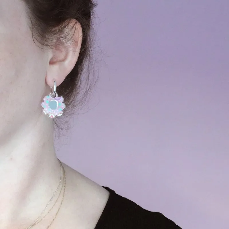 'Happy Days 3' Acrylic Flower Dangle Earrings