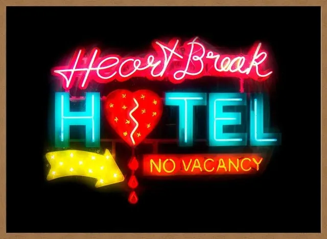 Heartbreak Hotel Sign Neon Print