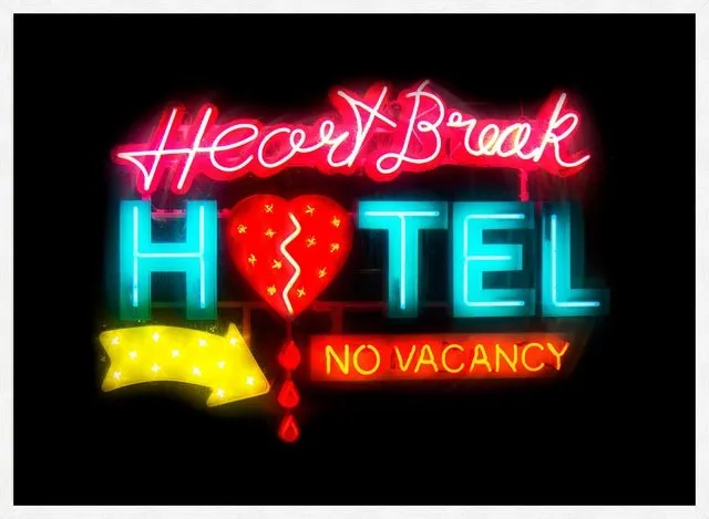 Heartbreak Hotel Sign Neon Print