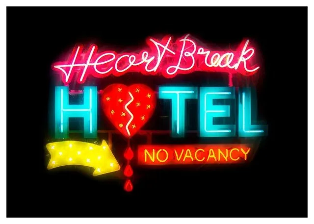 Heartbreak Hotel Sign Neon Print