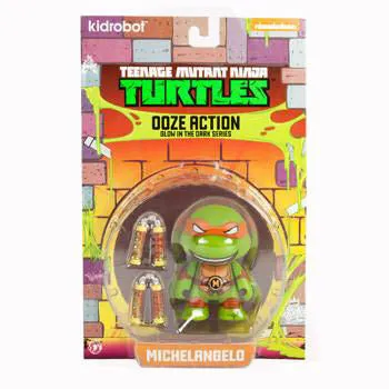 Kidrobot Teenage Mutant Ninja Turtles Ooze Action Michelangelo GITD