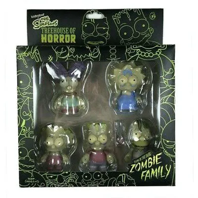 Kidrobot x The Simpsons Tree House of Horrors Zombie Family 5 Pack (GITD)