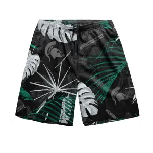 Michigan State Spartans NCAA Mens Neon Palm Shorts