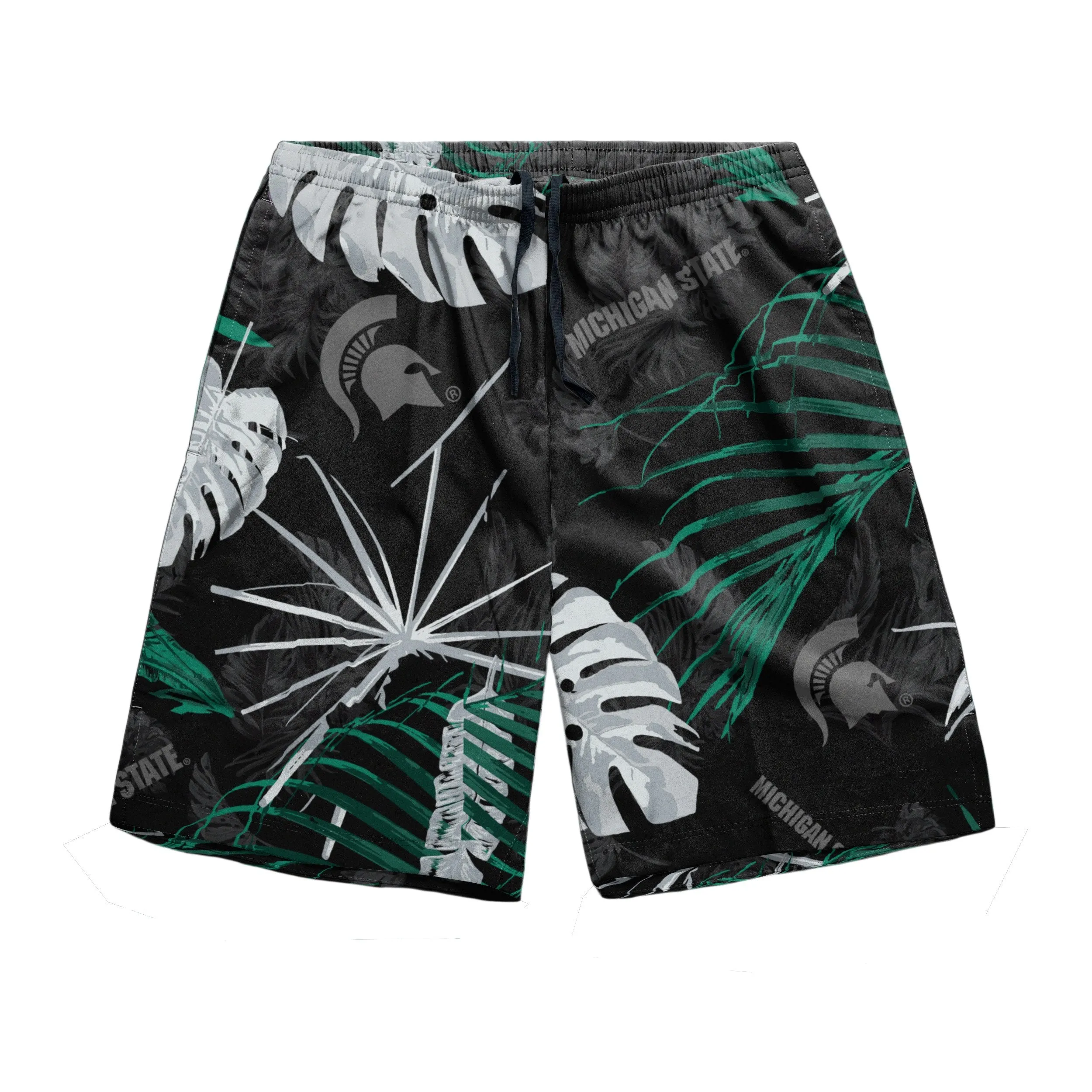 Michigan State Spartans NCAA Mens Neon Palm Shorts