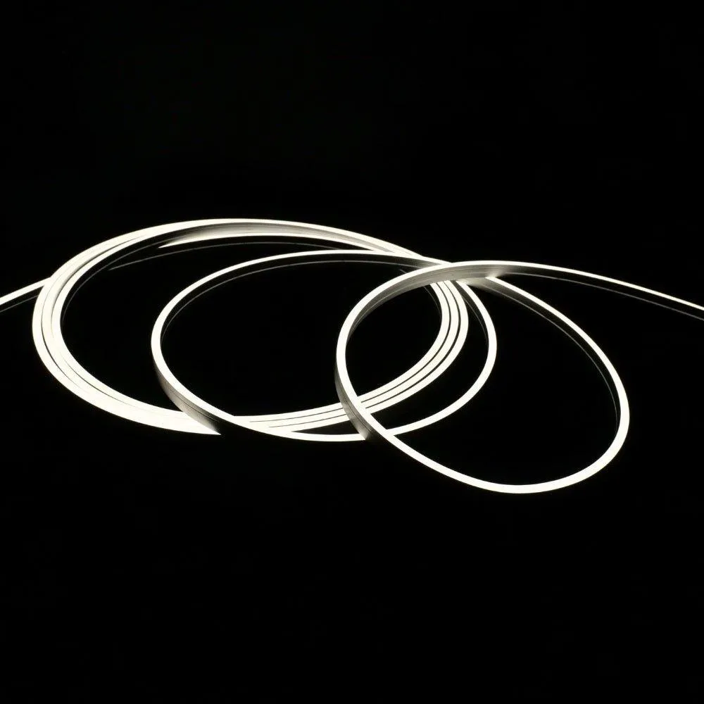 Mini Natural White Neon Flex 4000K 24V 4x10mm IP65 Waterproof 168LEDs/m