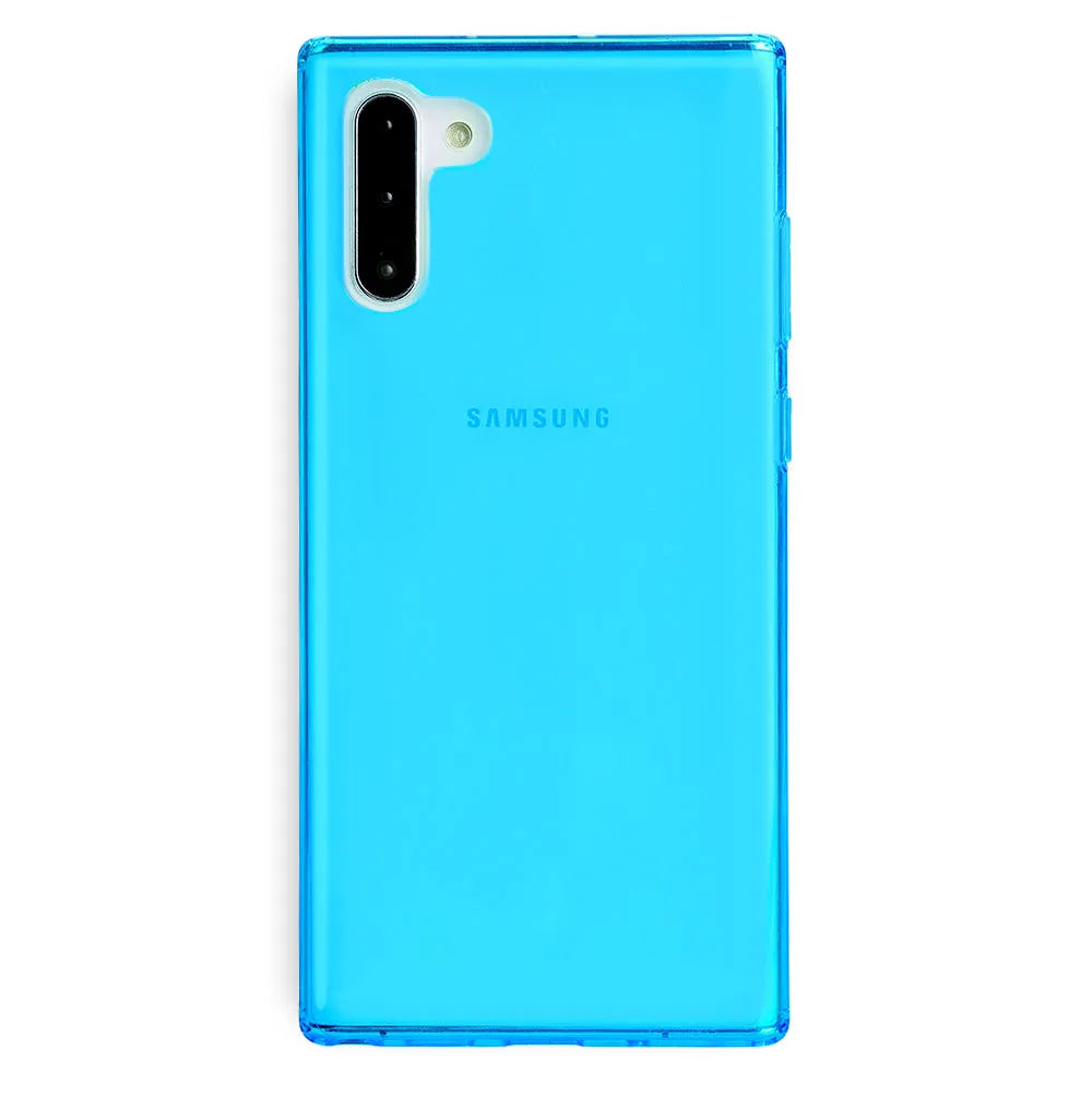 Neon Blue Clear Samsung Case