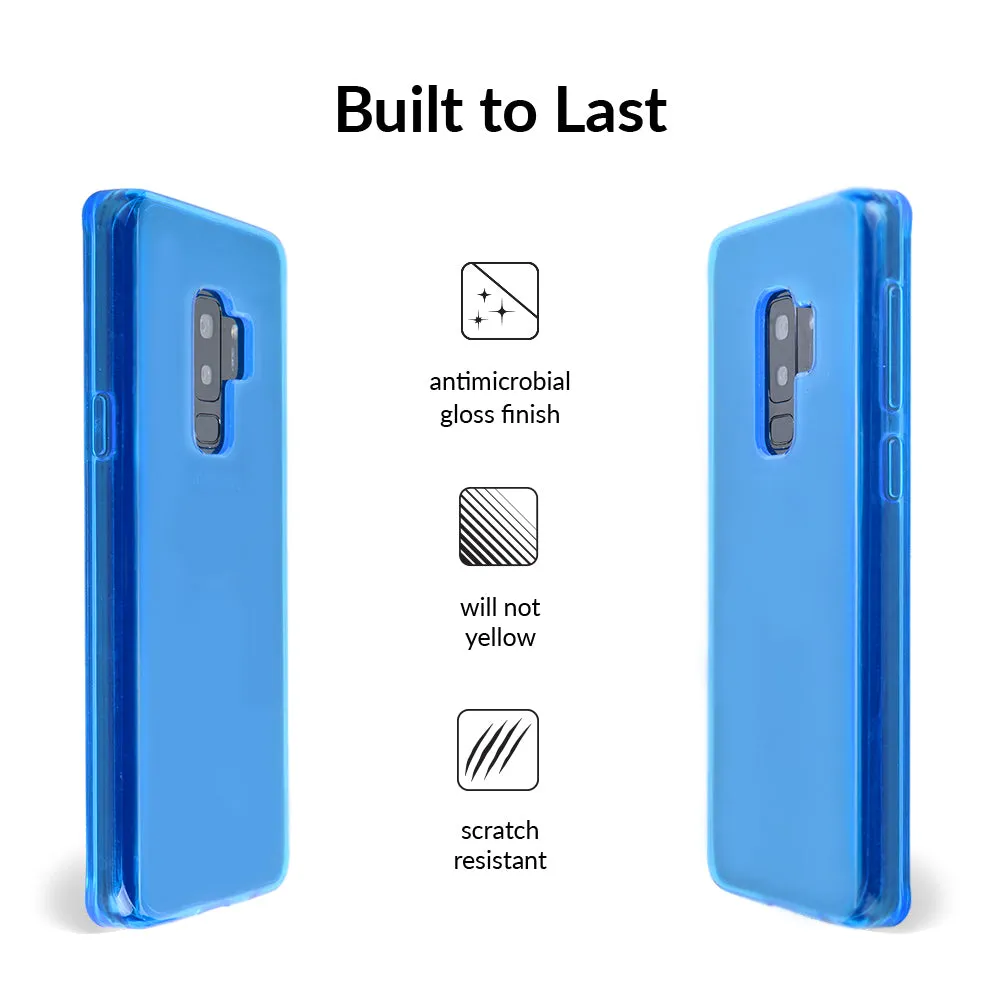 Neon Blue Clear Samsung Case