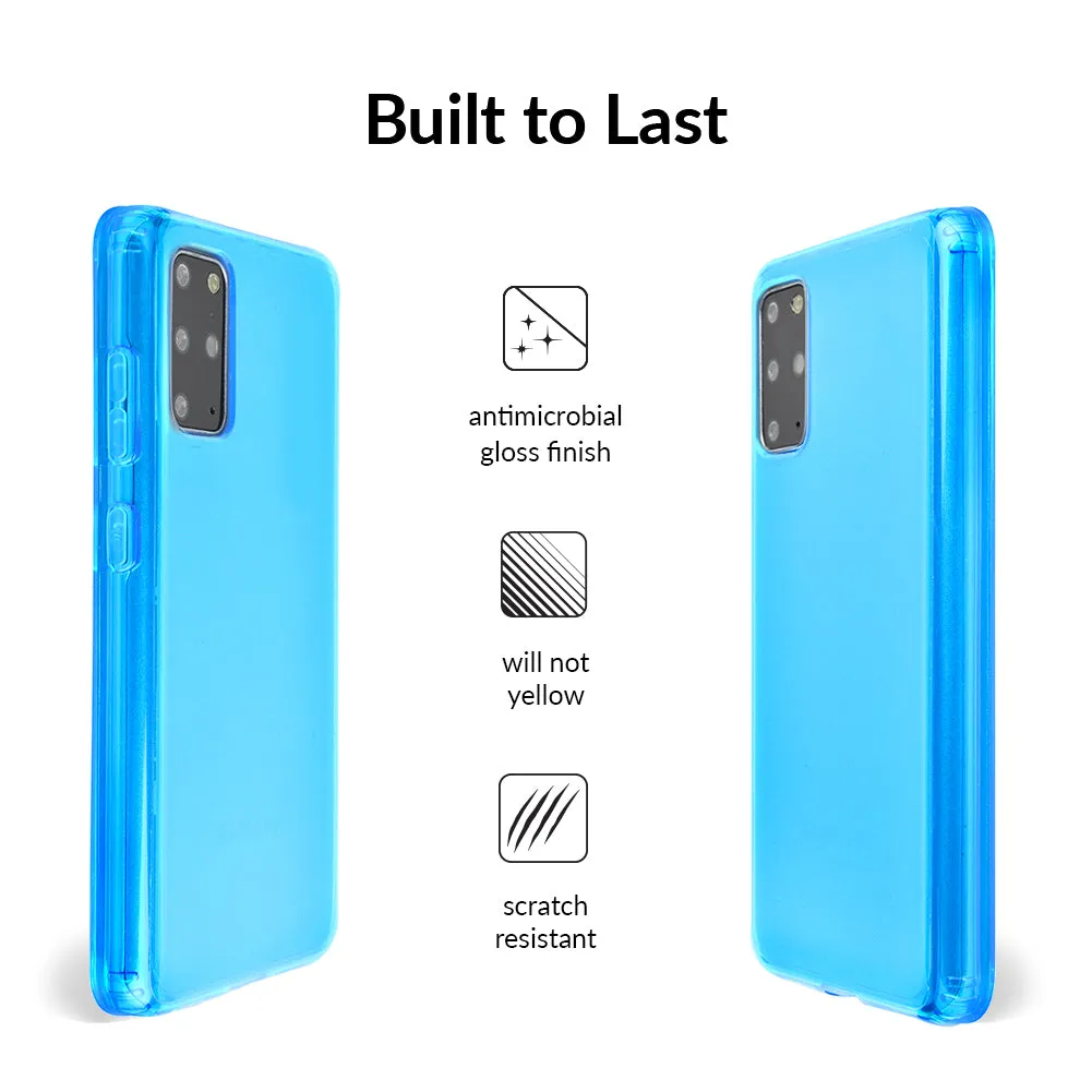 Neon Blue Clear Samsung Case