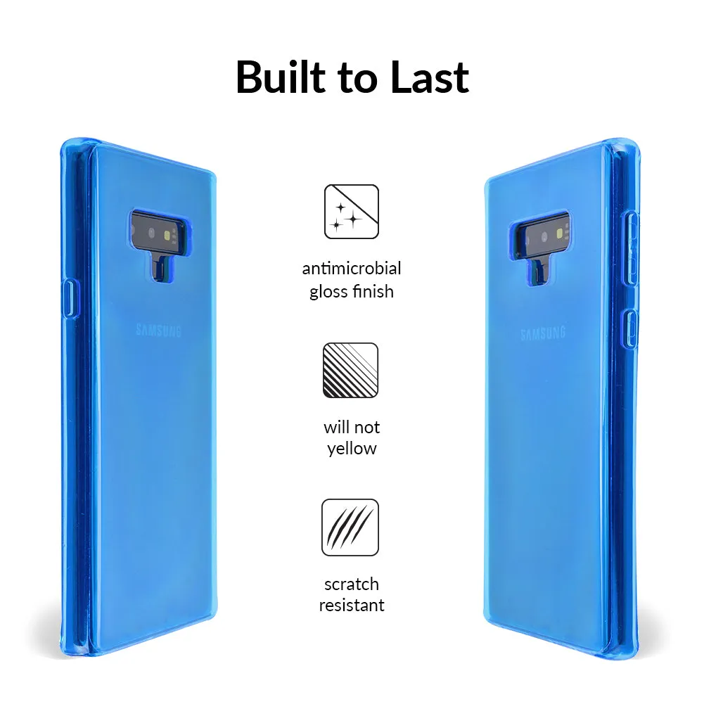 Neon Blue Clear Samsung Case