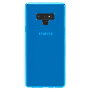 Neon Blue Clear Samsung Case
