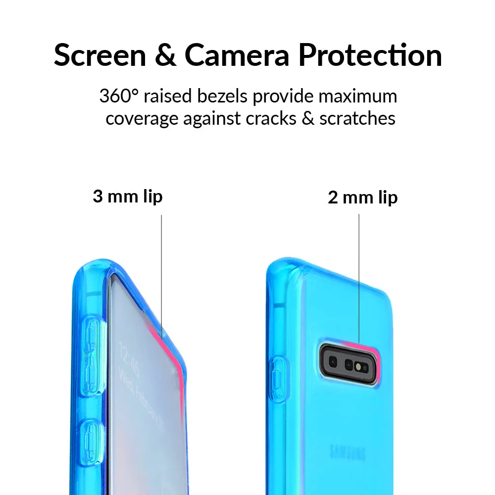 Neon Blue Clear Samsung Case