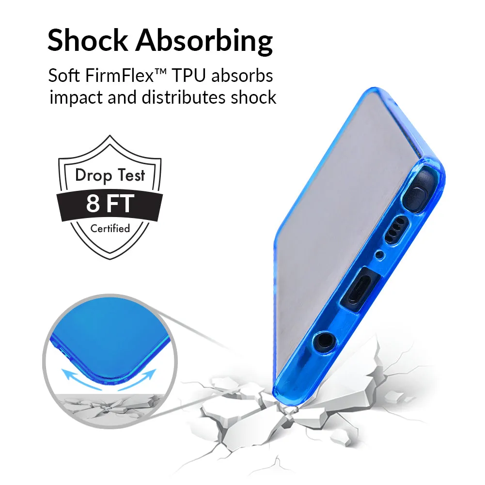 Neon Blue Clear Samsung Case