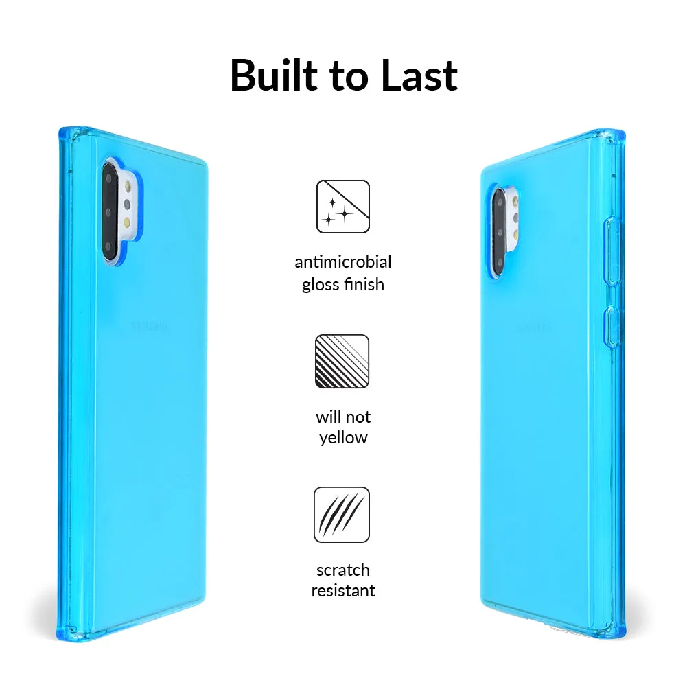 Neon Blue Clear Samsung Case
