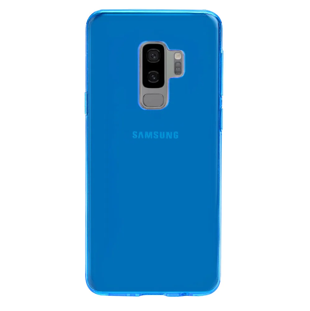 Neon Blue Clear Samsung Case
