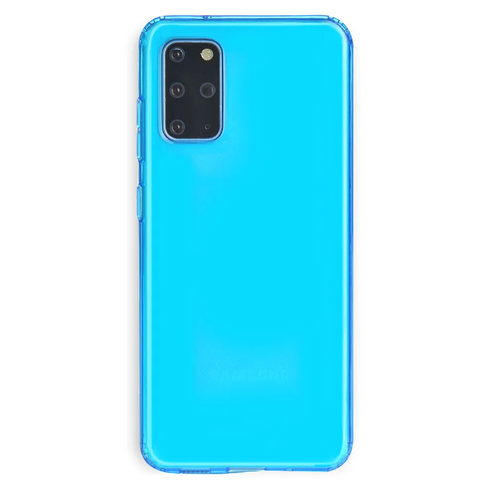Neon Blue Clear Samsung Case