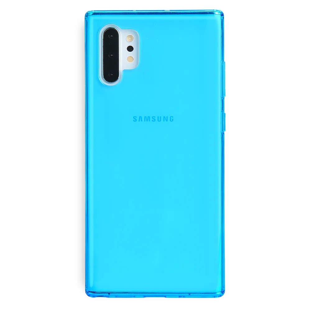 Neon Blue Clear Samsung Case