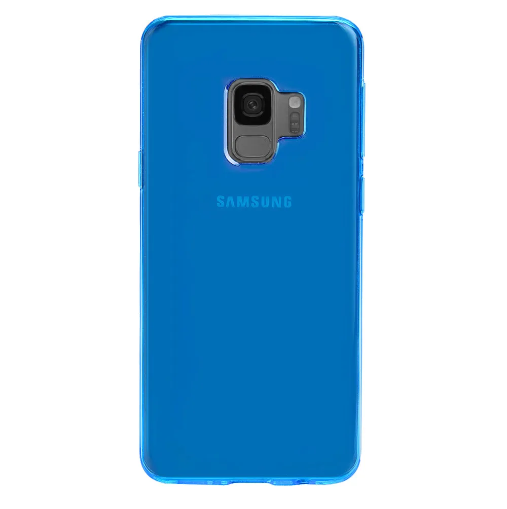 Neon Blue Clear Samsung Case